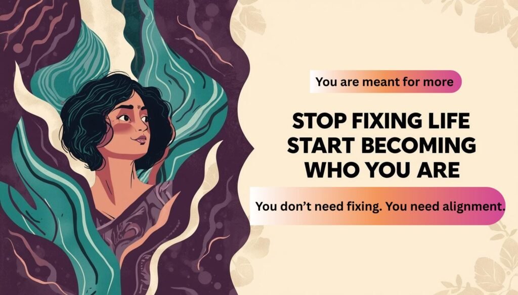 Stop Fixing Life Start Becoming Who You Are. You don’t need fixing. You need alignment.